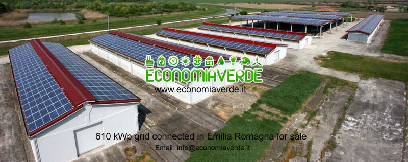 Impianto Fotovoltaico su tetto da 610 kWp in Emilia Romagna